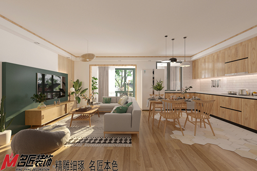 桂林市彰泰峰譽(yù)日式風(fēng)格三居室裝修案例