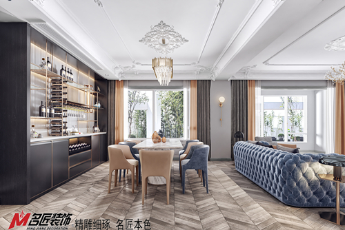 桂林市潤(rùn)鴻水尚輕奢風(fēng)格四居室裝修案例